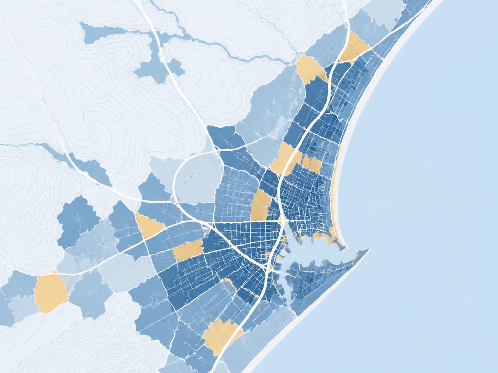 Map of Durban and surrounding service areas